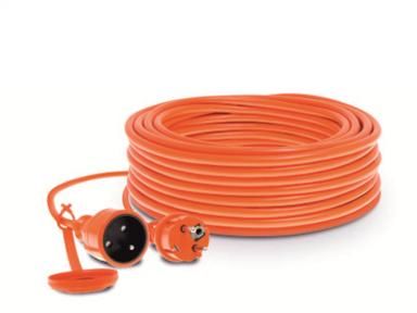 KEL Przedłużacz ogrodowy 1-gniazdo z/u 20m 16A pomarańczowy (W-96984)