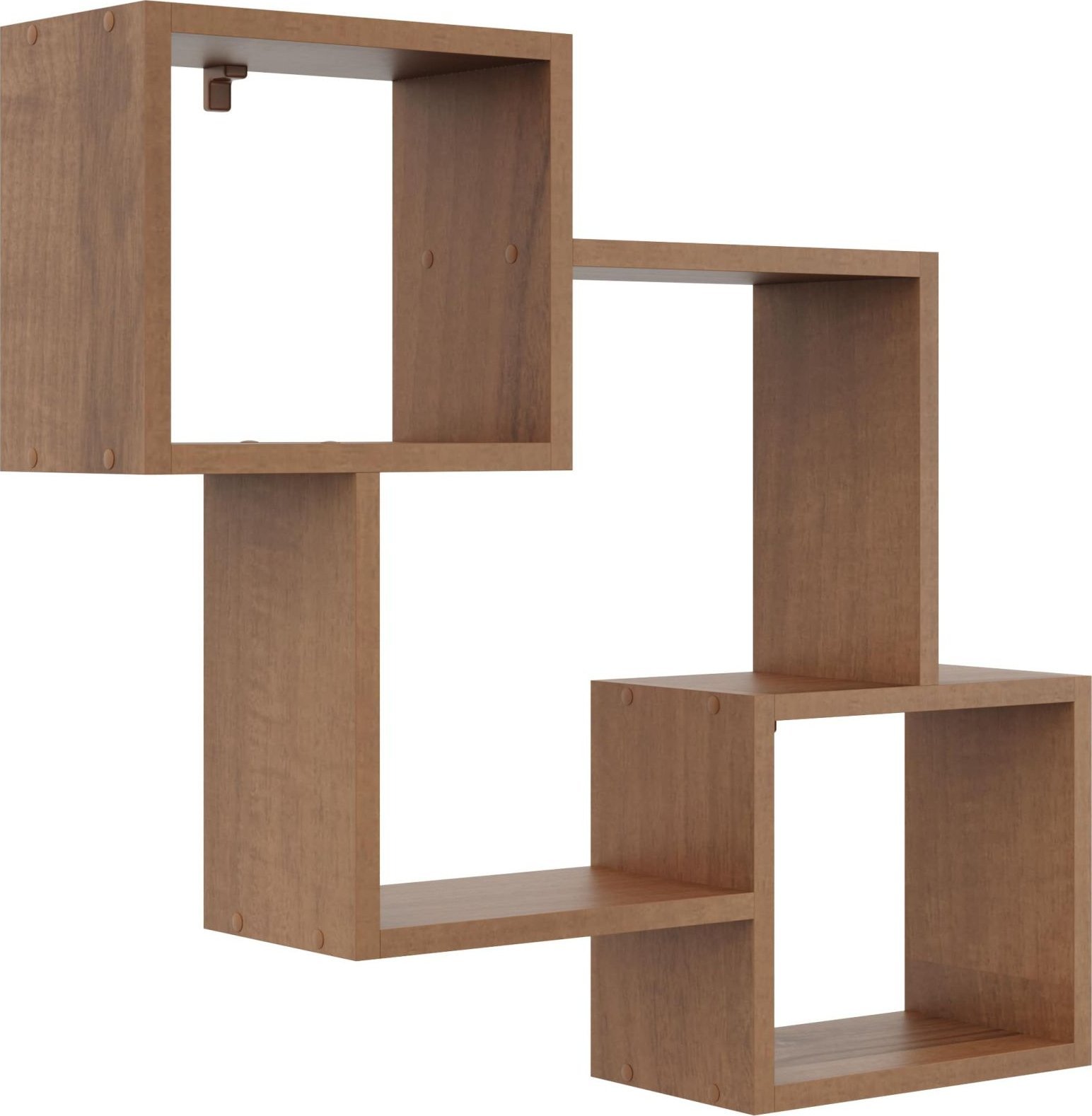 Tyletegotu Półka ścienna, wisząca, regał, 78x18x71 cm, orzech, mat