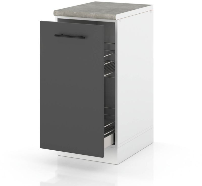 Szafka Kuchenna Stojąca Z Blatem Szafka Cargo 40cm Spremium Szary Mat