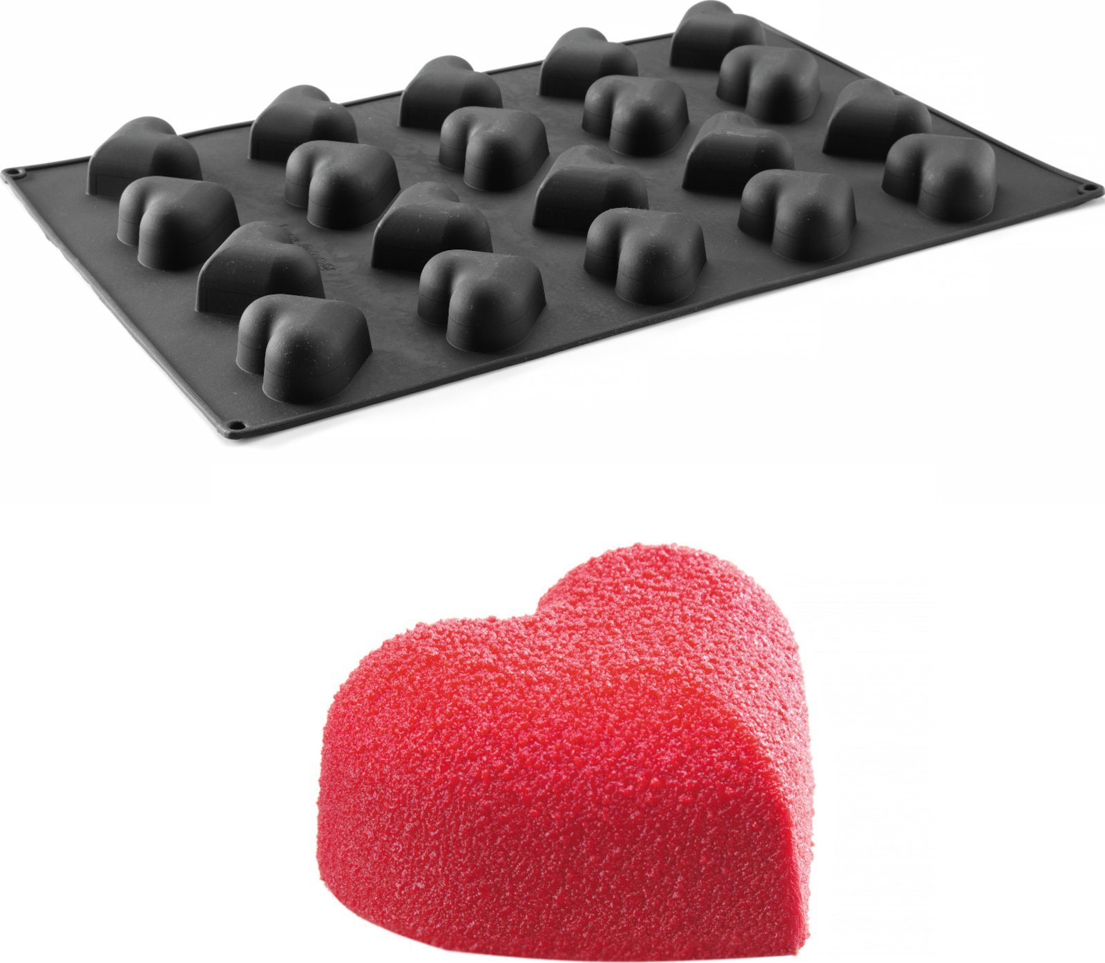 Hendi Forma silikonowa do pralin musów wypieków 570 x 375 mm - serca Forma silikonowa do pralin musów wypieków 570 x 375 mm - serca