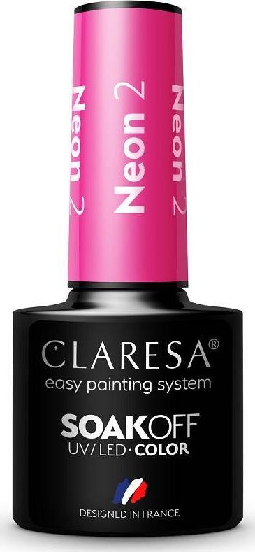 Claresa Soak Off UV/LED lakier hybrydowy Neon 2 5g