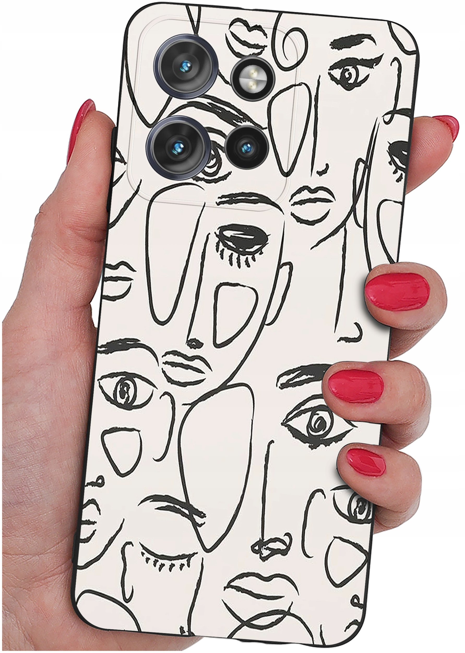 Etui do Motorola Moto EDGE 50 Neo WZORY |SILIKONOWE MATT CASE + SZKŁO 9H