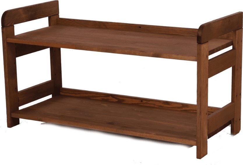 Wamar-Sosenka Regał Modułowy Prosty 44x80x34,4 cm 2 Półki BERDO Brązowy Olejowany Drewno sosnowe R2PP_44X080X34_RF1 / Wamar-Sosenka