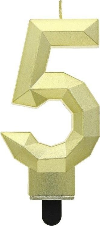 GoDan Świeczka Cyfra 5 Diament 7.6cm