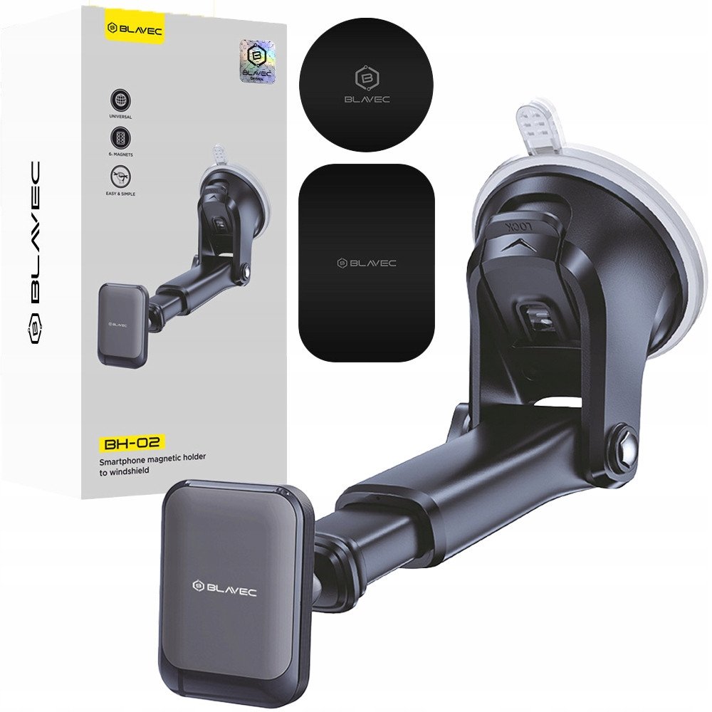 UCHWYT SAMOCHODOWY NA SZYBĘ DESKĘ KOKPIT MAGNES TELEFON MAGNETYCZNY MOCNY