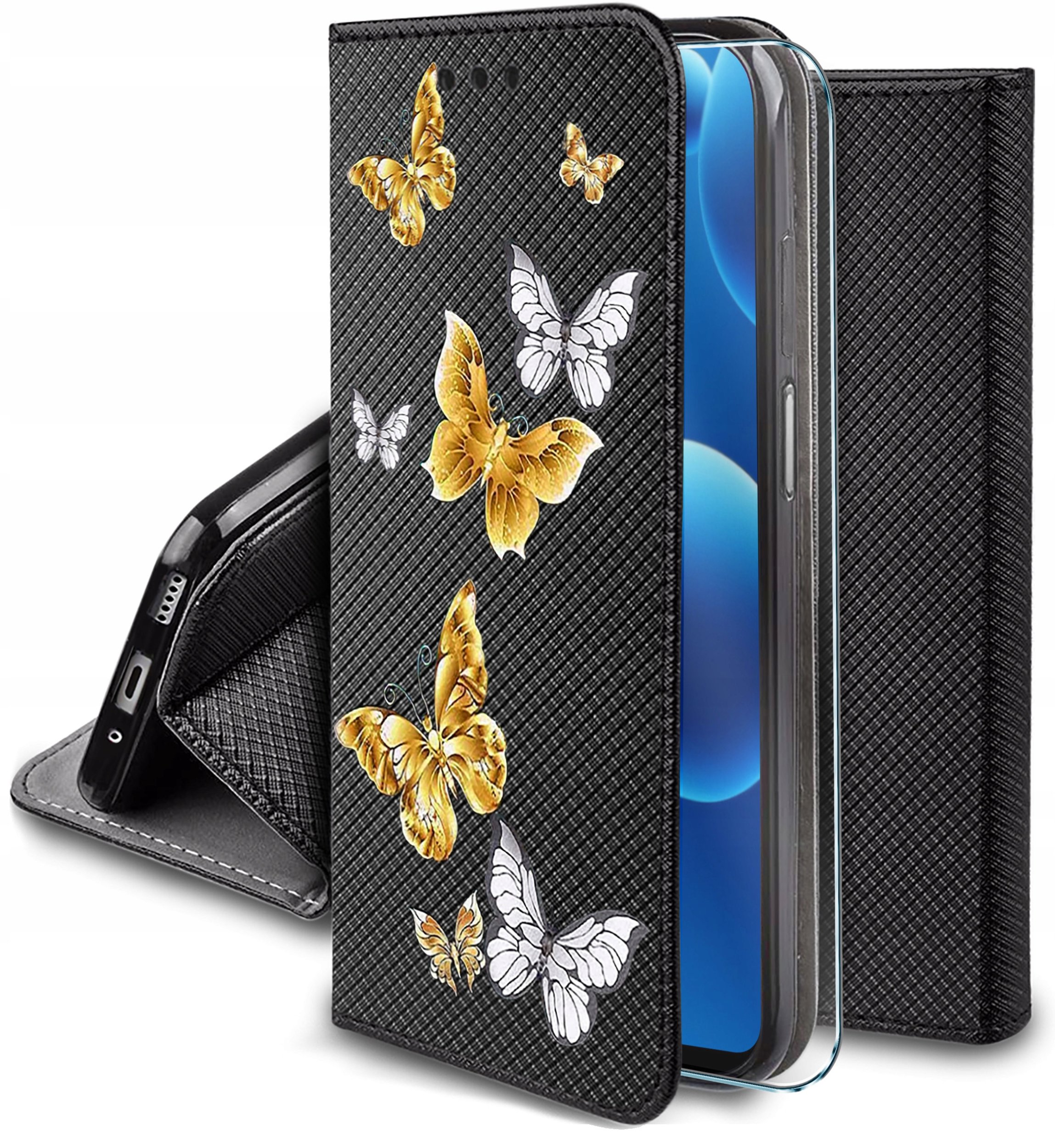Etui do Samsung A26 5G MAGNET WZORY CASE PORTFEL + SZKŁO OCHRONNE 9H