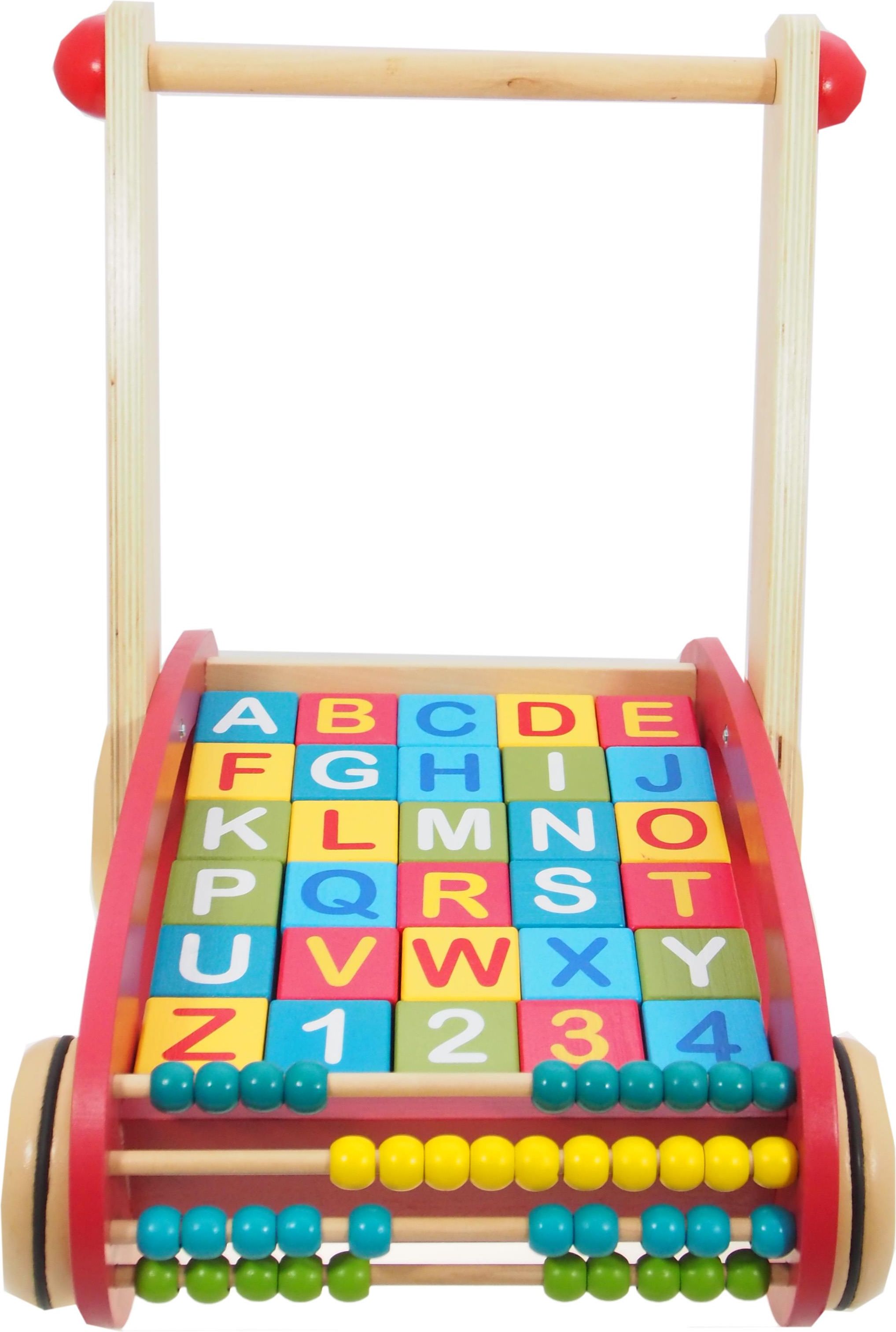 iBOX Drewniany pchacz z liczydłem W16E046