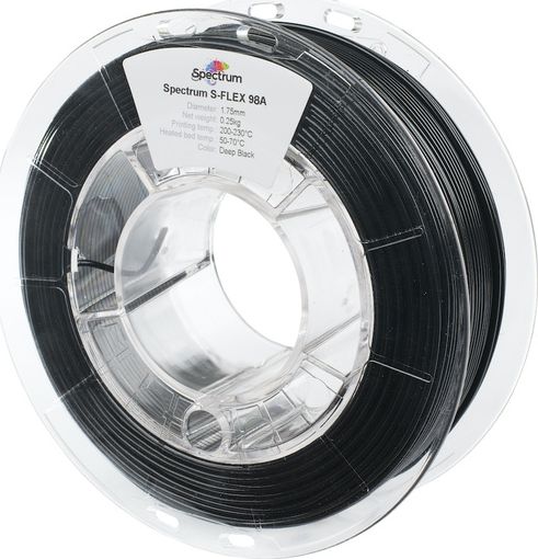 Spectrum Filament S-Flex 98A 1.75mm Deep black 0.25kg