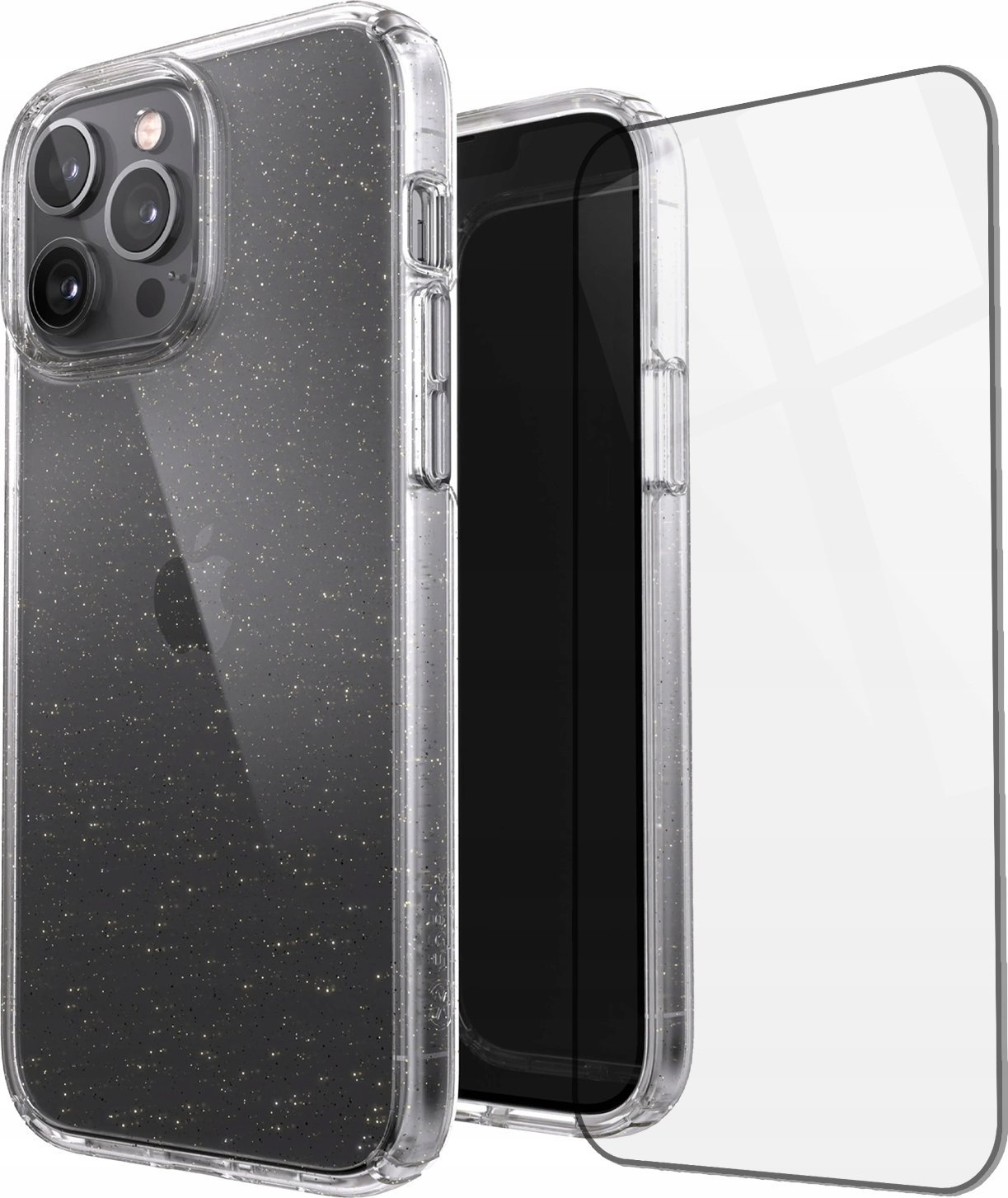 Hello Case Etui do Apple iPhone 15 Pro (Brokatowe, Brokat, Mieniący, Silikon) Szkło