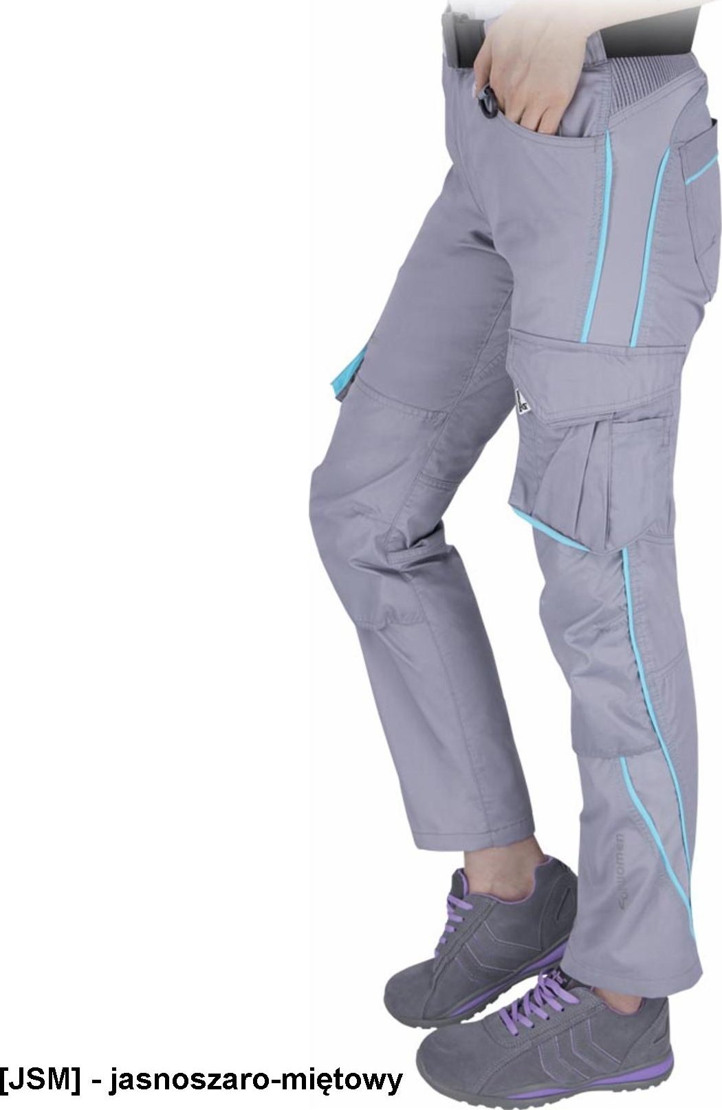 R.E.I.S. LH-FWNA-T - Spodnie ochronne do pasa FORWOMEN 60% bawełna, 40% poliester 155 g/m2 50