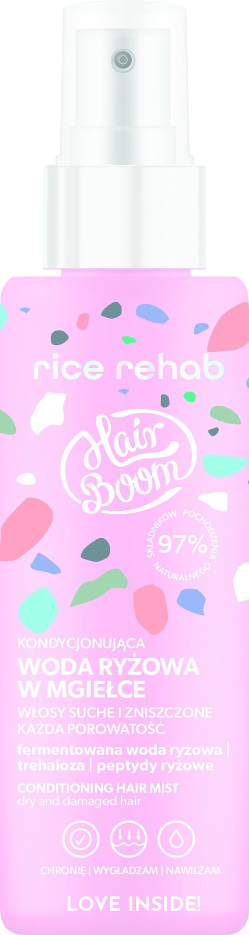 HAIRBOOM Rice Rehab Kondycjonująca woda ryżowa do włosów w mgiełce 200 ml