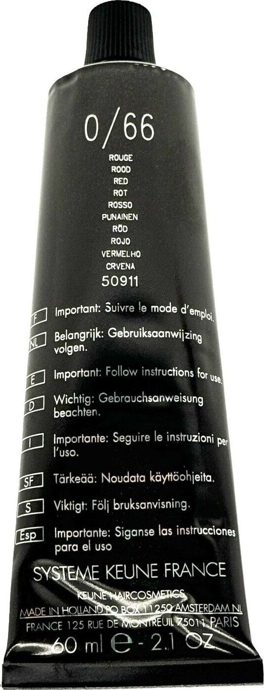 Keune Keune, Tinta Color, Permanent Hair Dye, 0/66 Red, 60 ml For Women