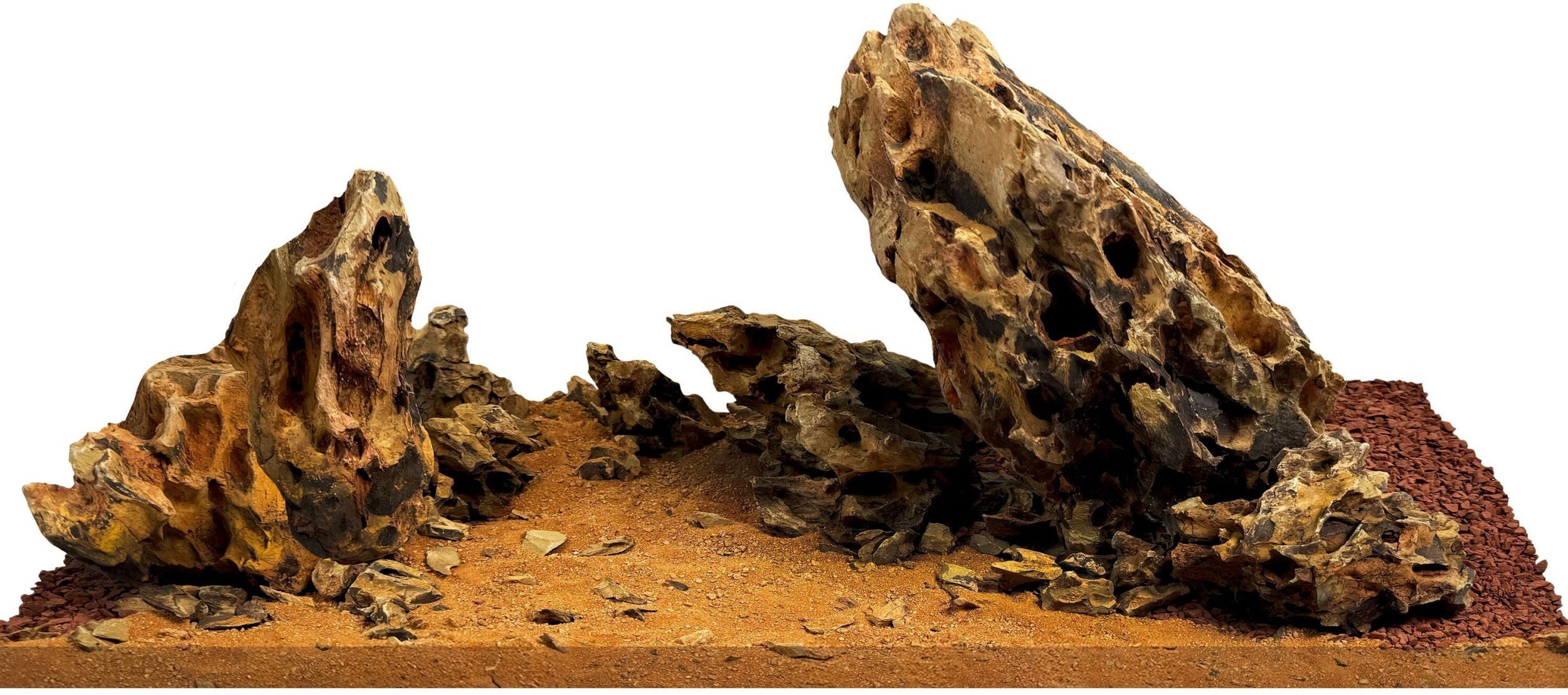 WIO Amber Dragon River, zestaw do dekoracji, do akwarium, czerwony - ochrowy, 6 kg, pudełko