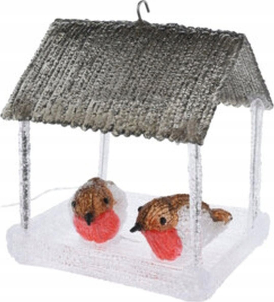 Christmas decoration DOMEK DLA PTAKÓW DEKORACJA LED 185X165X230MM SZARY