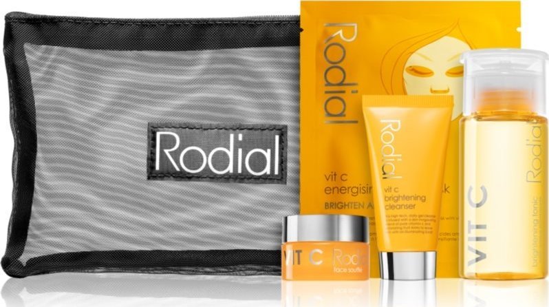 Little Luxuries Kit Set Rodial: Vit C, Brightening, Cleansing Gel, For Face, 20 ml + Vit C, Brightening, Souffle, For Face, 15 ml + Vit C, Brightening