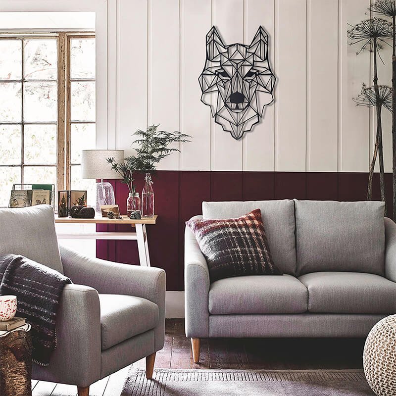 Pirudem Pies geometryczny - metalowa ozdoba ścienna 700 x 460 mm