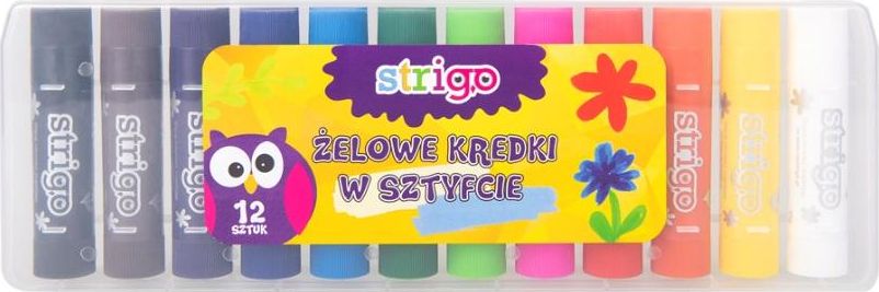 Strigo Kredki żelowe 12 kolorów STRIGO