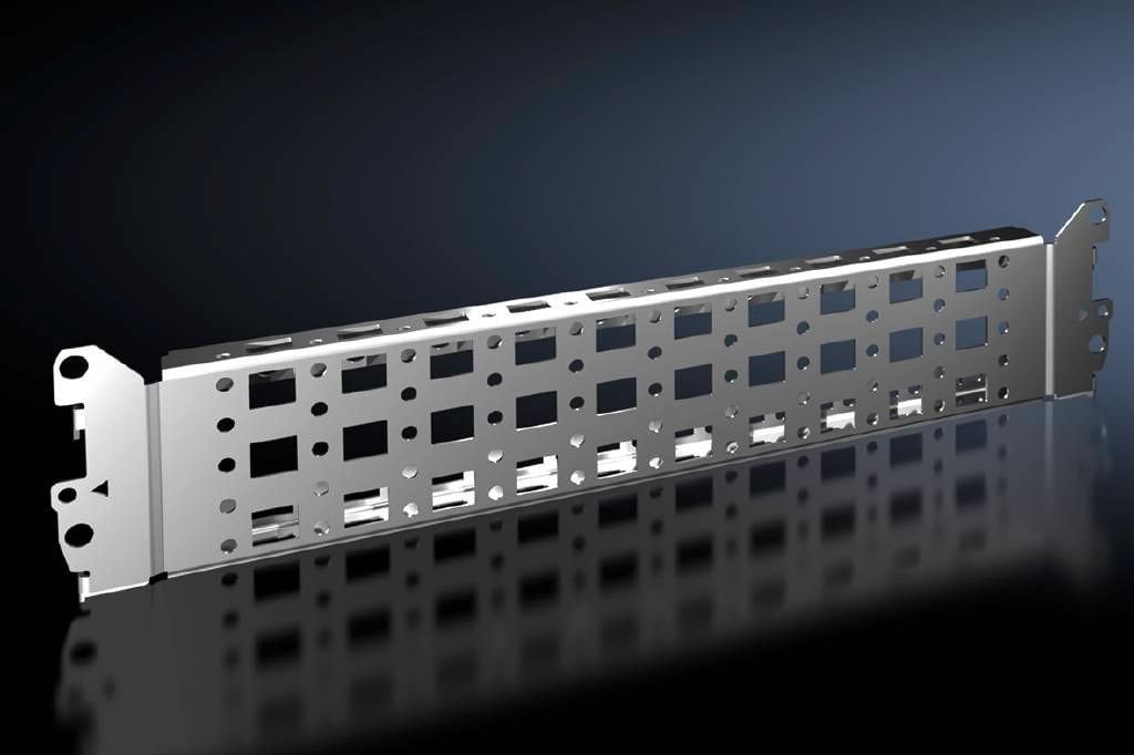 Rittal Rittal VX 8617.110, Mounting plate, Grey, Steel, 400 mm, 4 pc(s), 1.53 kg