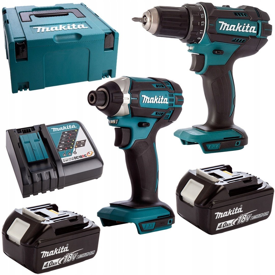 Zestaw narzędzi Makita Accum. tool compl. 18V 2x4,0Ah Li-Ion, (DDF482+DTD152)