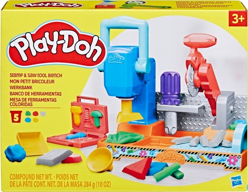 Play-Doh PLAY-DOH playset Stamp n saw tool bench
