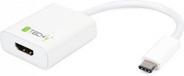 Adapter USB Techly USB-C - HDMI Biały (020409)