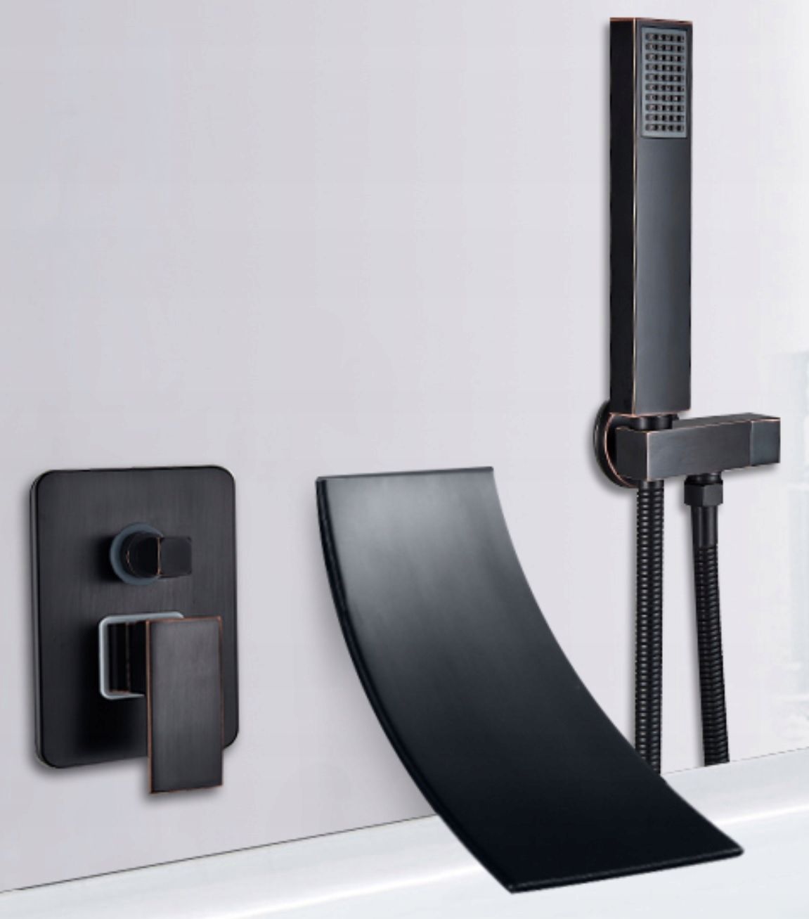 Bateria wannowa PDS Premium Exclusive+ ścienna czarny