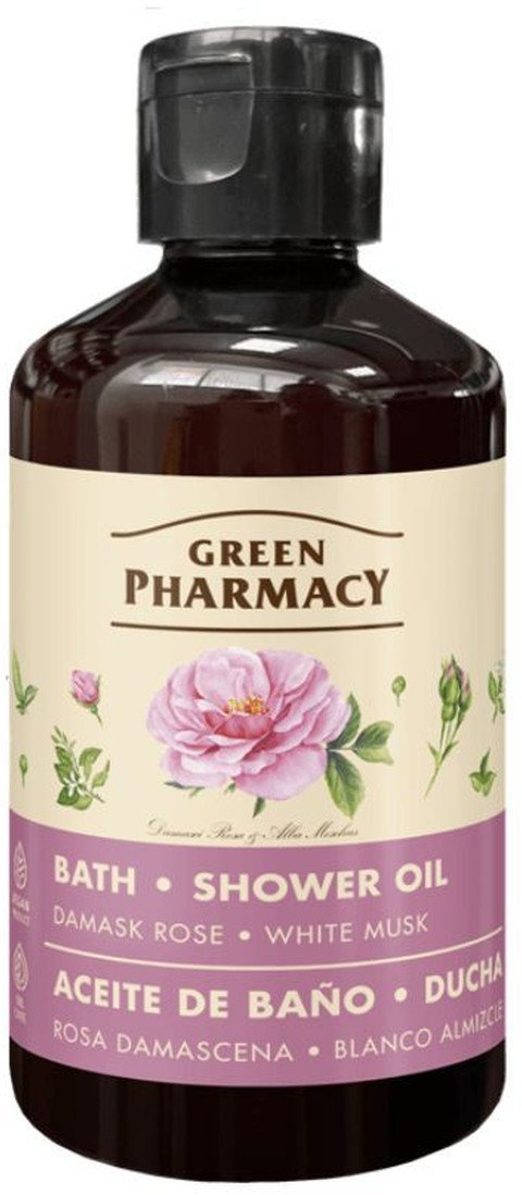 Green Pharmacy Olejek do kąpieli i pod prysznic Róża Damasceńska i Białe Piżmo 250ml