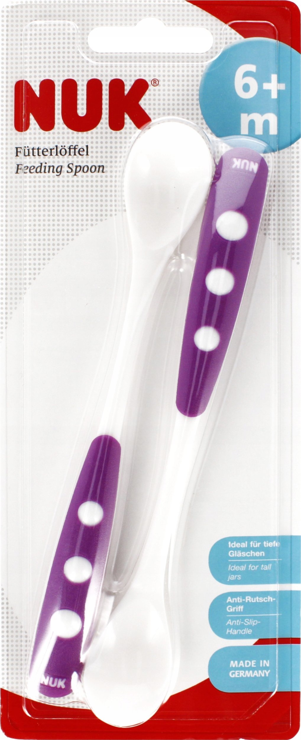 NUK NUK LYZECZKA DO KARM 2SZT 6M EASY LILA 10255053