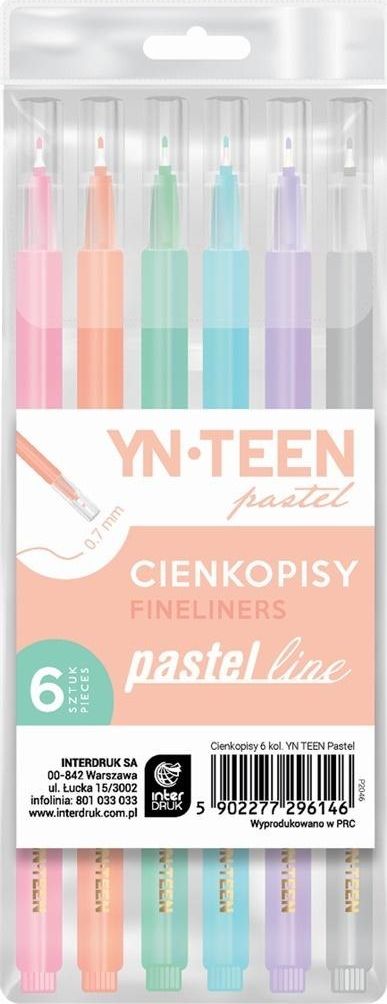 Interdruk Cienkopis Pastel Line 6 kolorów
