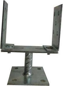 PODSTAWA SŁUPA REGULOWANA 0-165MM NA KWADRAT, OCYNK ŻÓŁTY