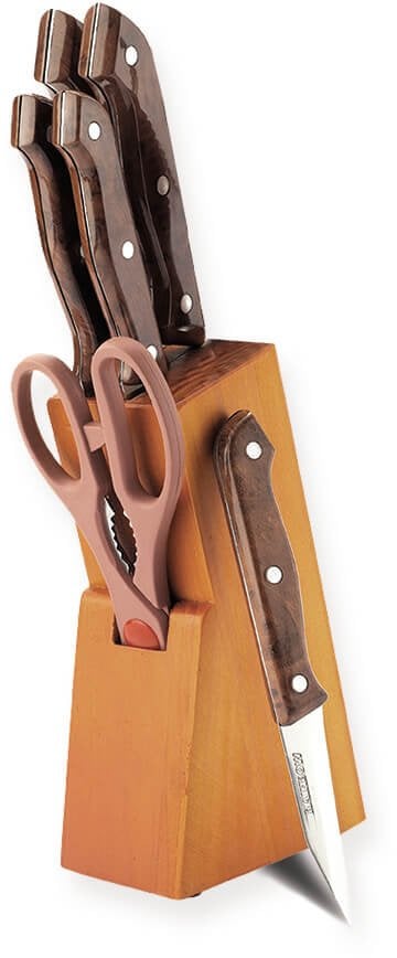 ZESTAW NOŻY KOMPLET 8 ELEMENTÓW NA STOJAKU ZE STOJAKIEM MAESTRO MR-1406