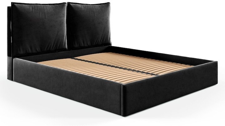 Łóżko 200x200 z pojemnikiem , metalowy stelaż GLAM riviera 100