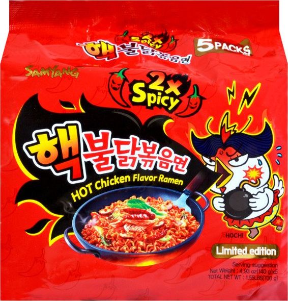 Samyang Ramyun o smaku ostrego kurczaka 2xSpicy, bombowo ostry 5 x 140g - Samyang uniwersalny