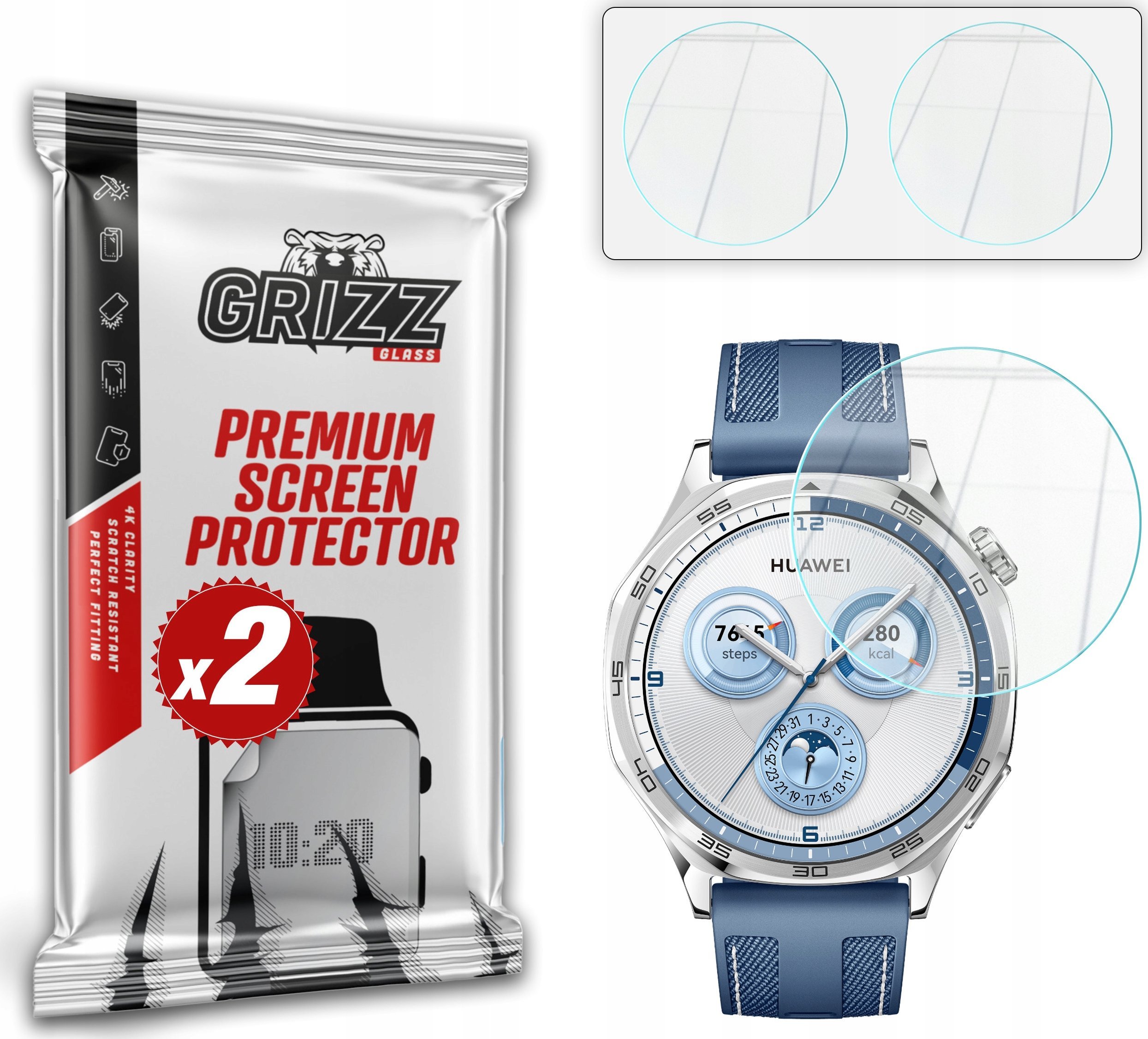 GrizzGlass Szkło hybrydowe GrizzGlass HybridGlass do Huawei Watch GT 5 41mm