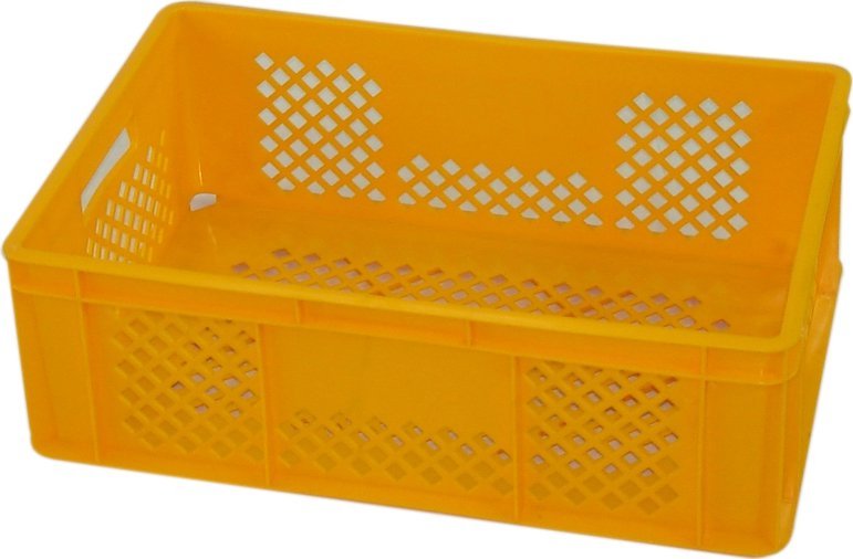 Artech Pojemnik transportowy EURO 200, dno i ścianki ażurowe, wym. 600 x 400 x 200 mm (Kolor żółty)