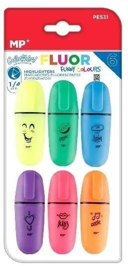 Zakreślacz fluorescencyjny mini 6szt