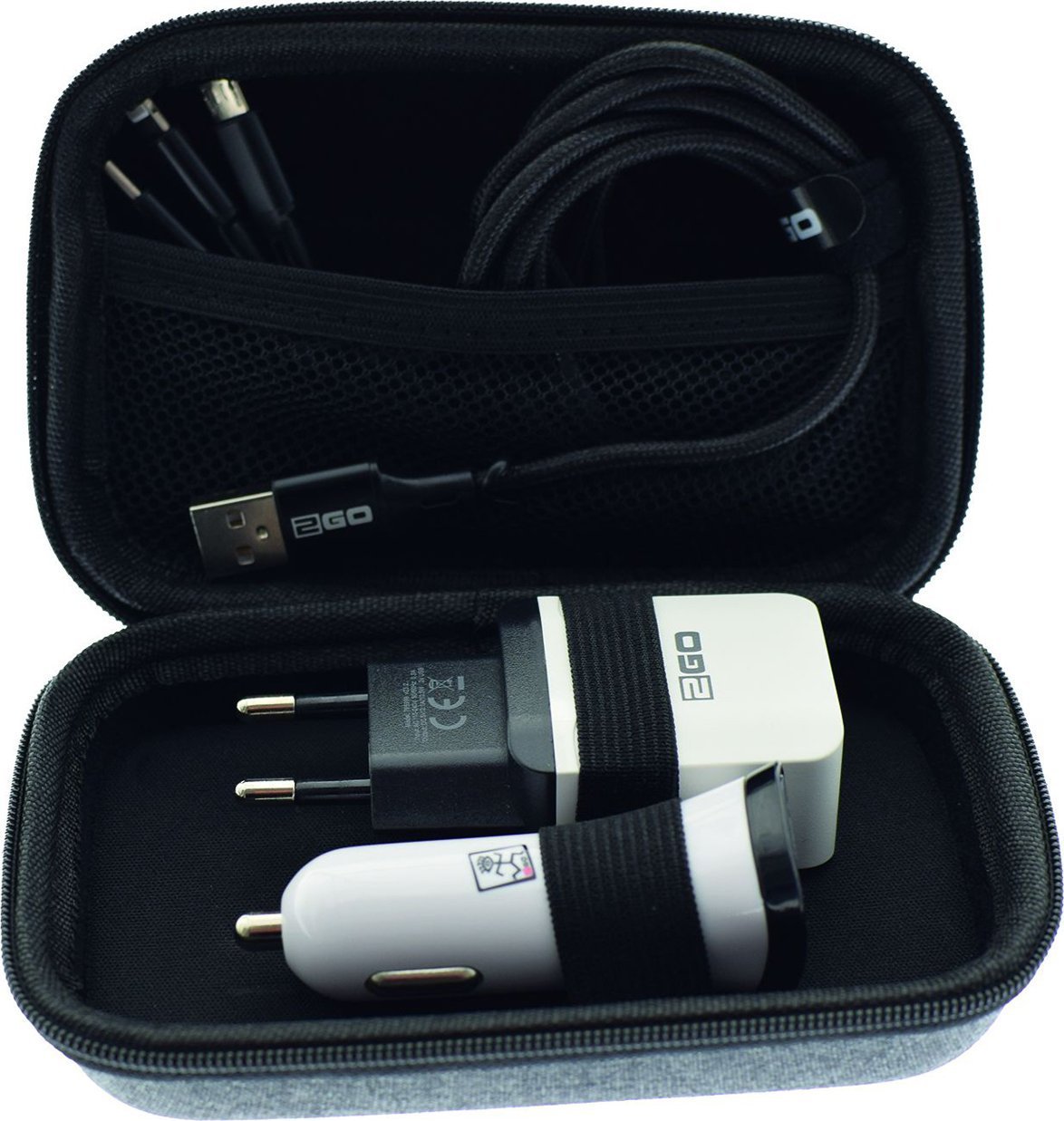 2GO 2GO Reise-Set All in One 3-tlg. USB Kabel + Ladegerät