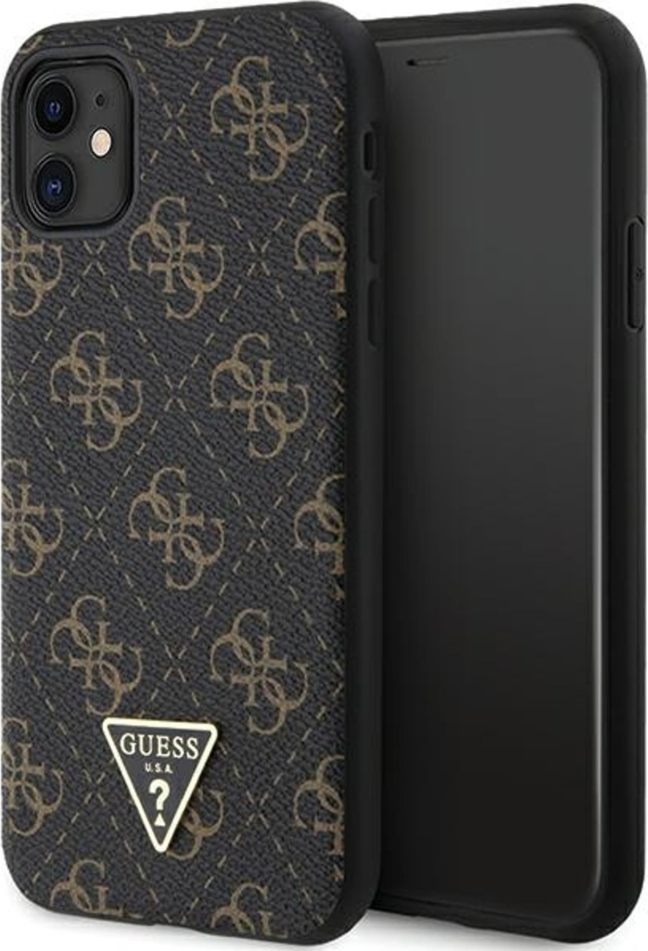 Guess GUHCN61PG4GPK iPhone 11 / Xr 6,1" czarny/black hardcase 4G Triangle Metal Logo