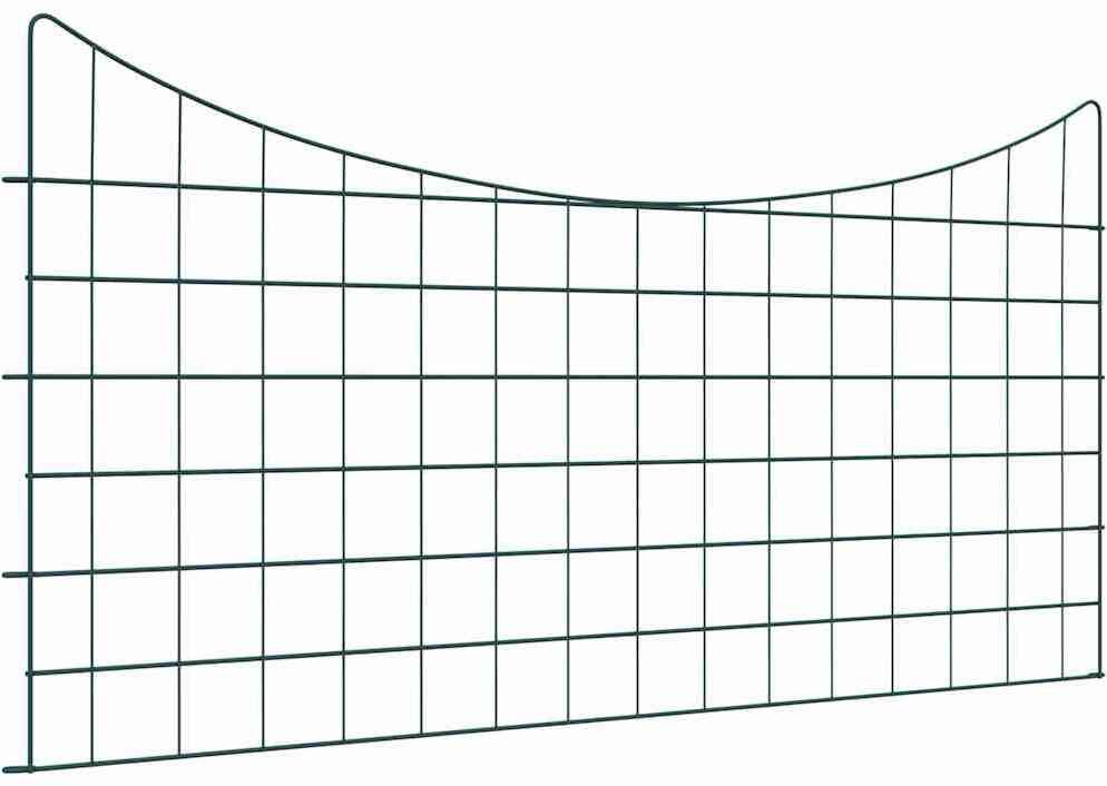 vidaXL Zestaw ogrodzenia stawu 5 pcs zielony 100 x 50 cm Stal