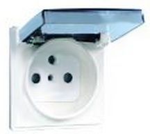 Kontakt-Simon Pokrywa hermetyczna gniazda pojedynczego z/u IP44 z klapką dymną biała (82068KD-30)