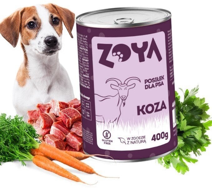 Zoya koza – puszka mokra karma dla psów 400g