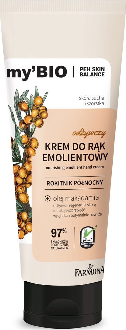 Farmona my`Bio Odżywczy Krem emolientowy do rąk rokitnik północny 100ml
