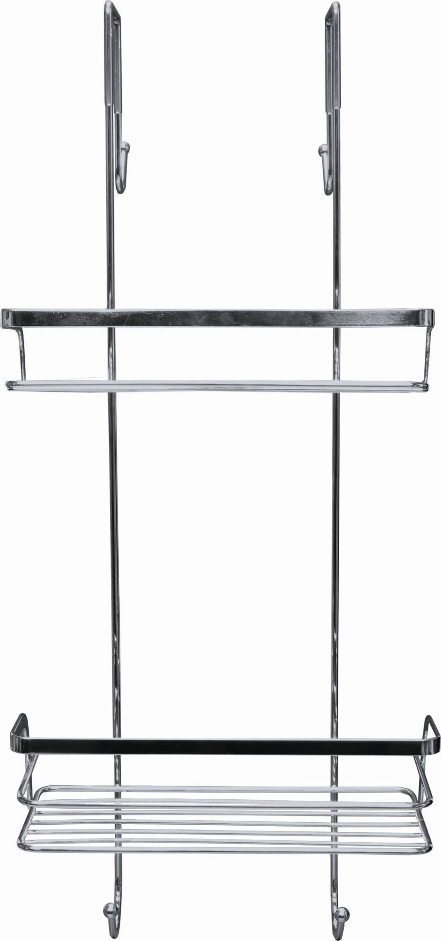 Koszyk prysznicowy Kleine Wolke Leona Zawieszany Koszyk prysznicowy podwójny prostokątny srebrny