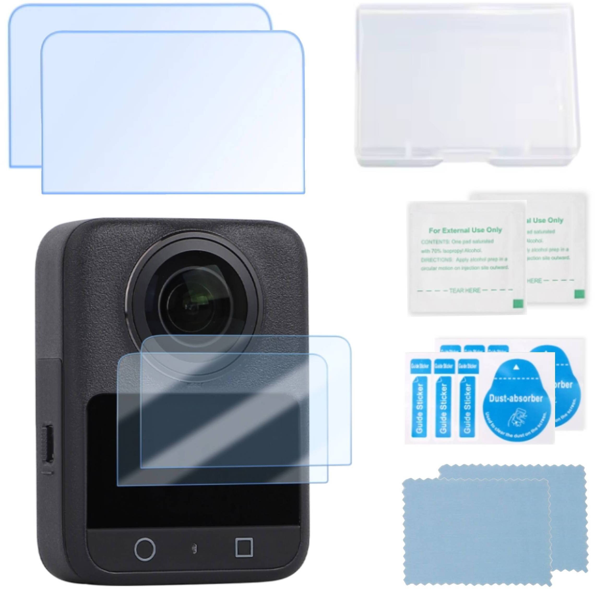 FOLIA OCHRONNA SZKŁO HARTOWANE NA EKRAN DO KAMERY DJI OSMO 360 - ZESTAW 2SZT.