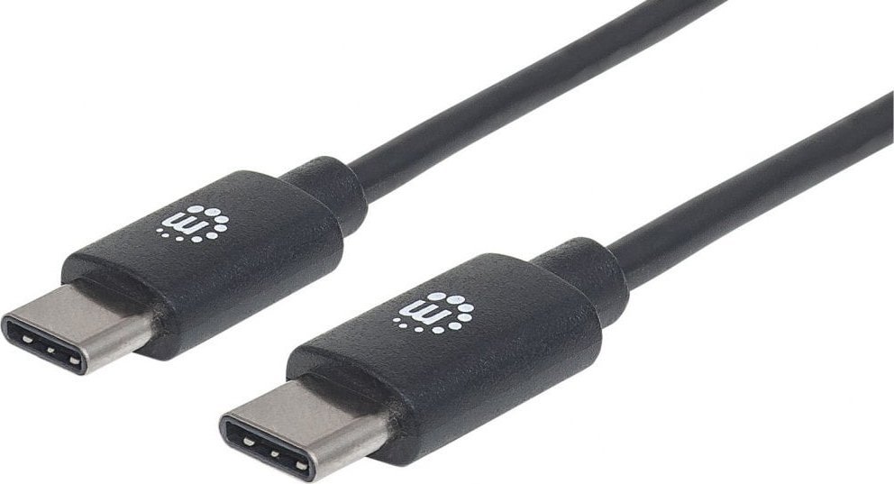 Kabel USB Manhattan USB-C - USB-C 1 m Czarny (353342)