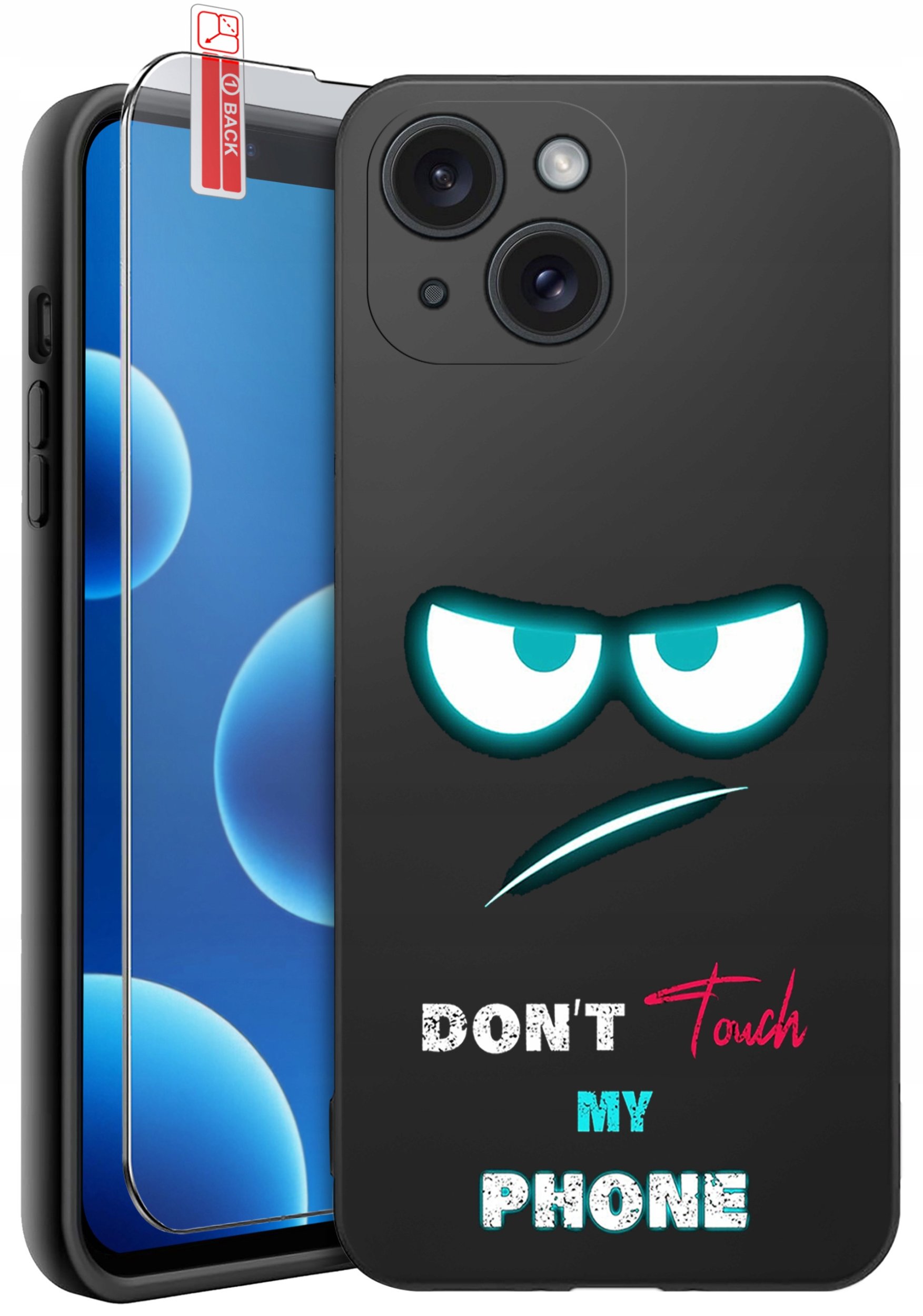 ETUI do iPhone 13 | 14 | WZORY | SILIKONOWE MATT CASE + SZKŁO 9H