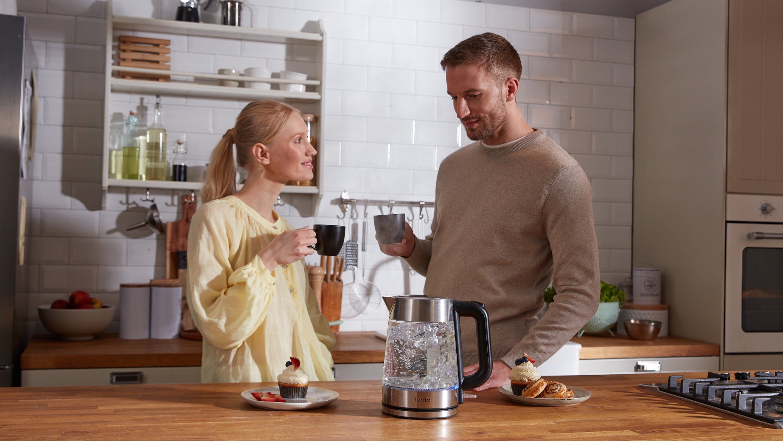 Czajnik elektryczny bezprzewodowy szklany LOVIO LVGEK001