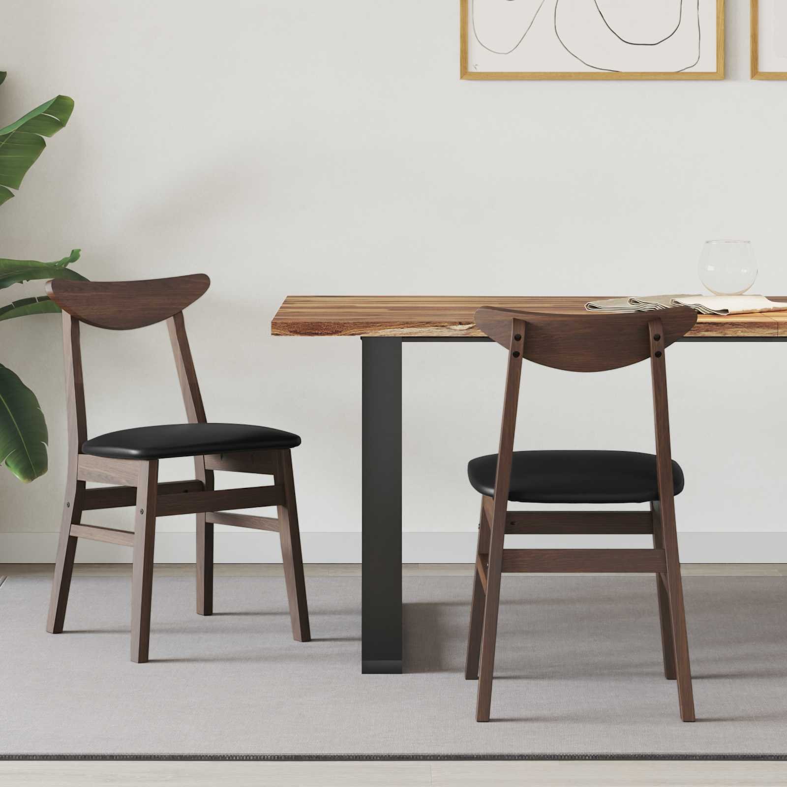 vidaXL Krzesła jadalne 2 pcs Jasny Brąz 42 x 47.5 x 81 cm