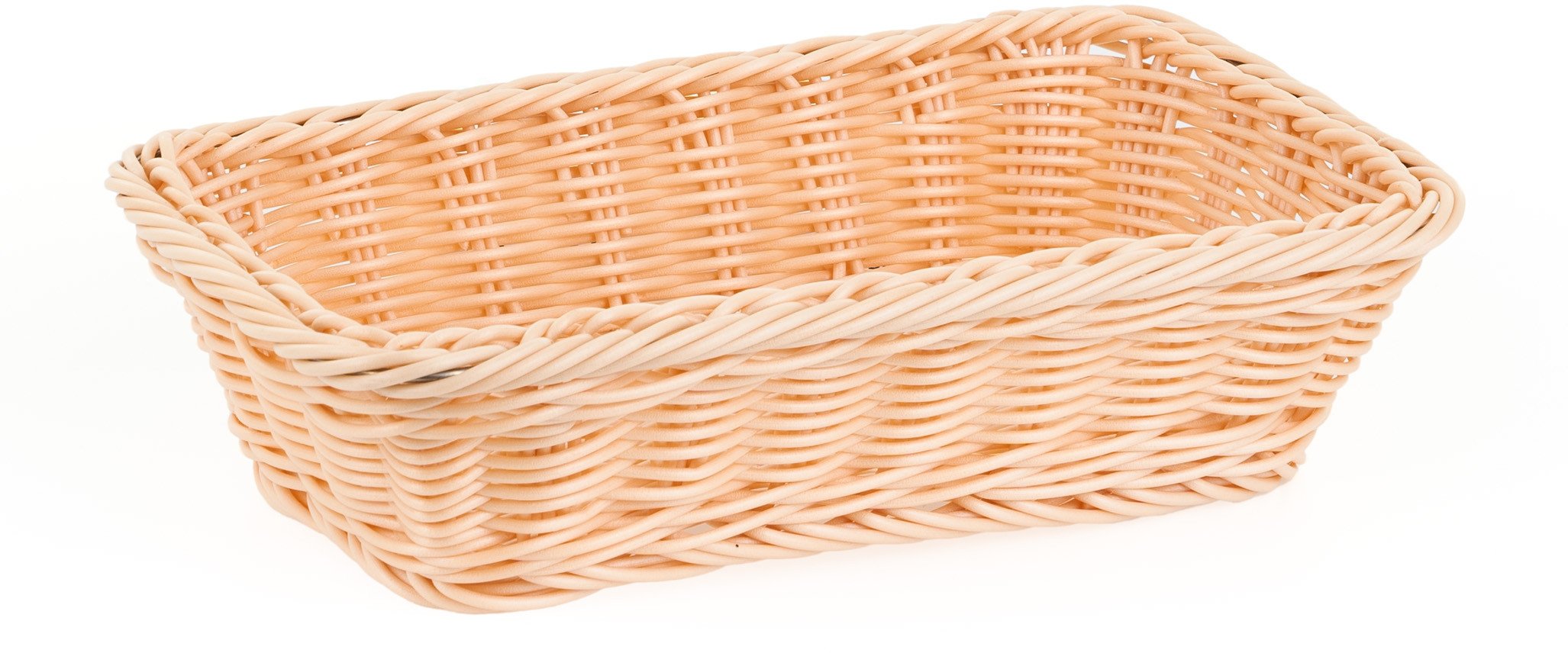 Koszyk prostokątny z polirattanu GN 1/4 265x162x65 mm, beżowy | TECHNICA, Gold Line