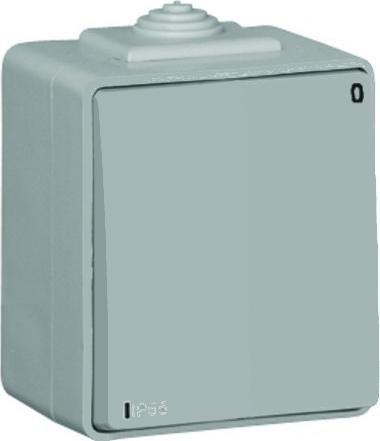 Efapel EFAPEL WATERPROOF48 ŁĄCZNIK 2-BIEGUNOWY N/T IP65 SZARY 48021 CCZ